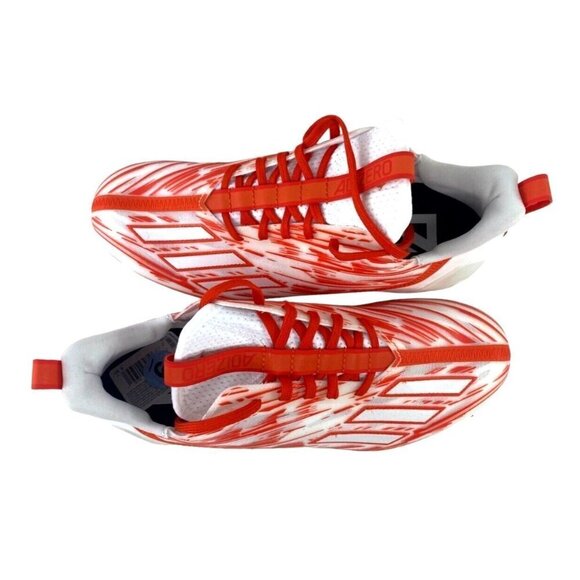 Adidas Adizero Mens Size 15 Orange White Football Cleats HP8748 New - Picture 5 of 7